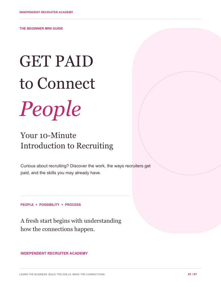 Cover of Get Paid to Connect People: Your 10-Minute Introduction to Recruiting